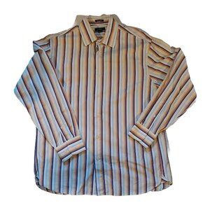 J.Crew Men's Medium Button Down Multicolor Stripes Excellent Condition